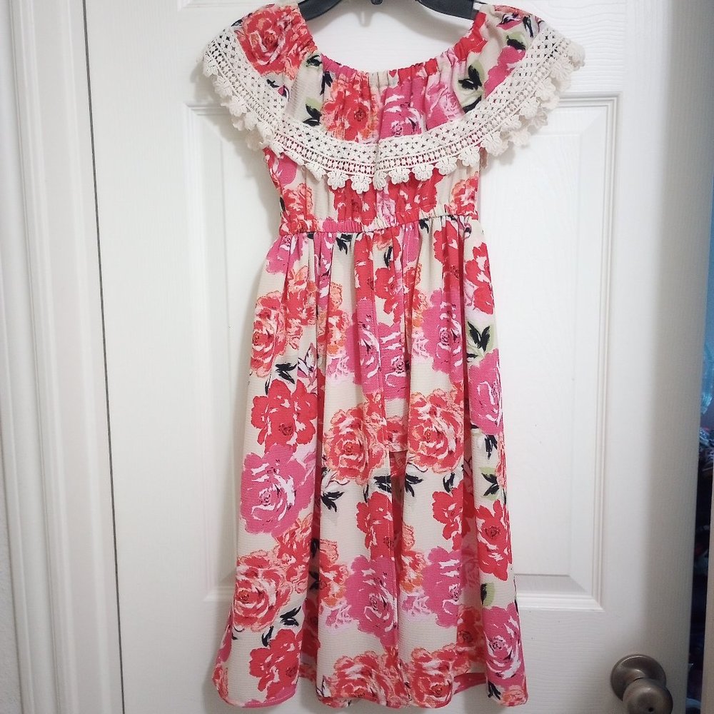 Girl's Floral Dressy Romper -Size 6